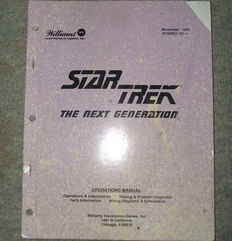 Star Trek Next Gnration de Williams instruction manual